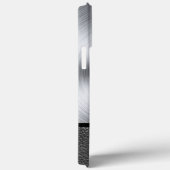 Druk van staal en zwart leder Case-Mate iPhone case (Achterkant / Rechts)