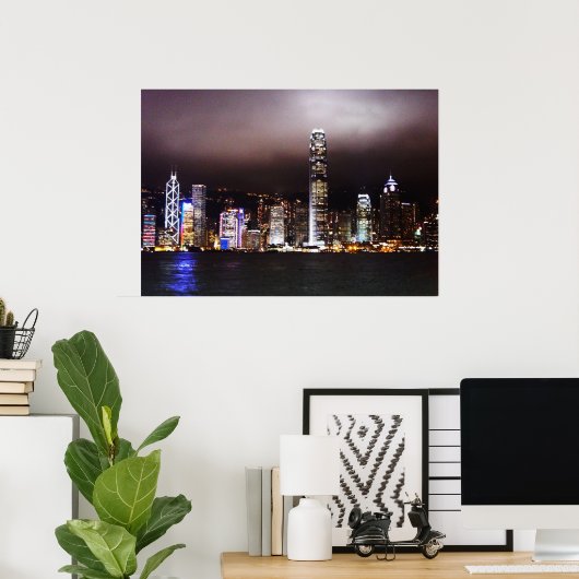 Druk van stadsverlichting poster (Thuiskantoor)