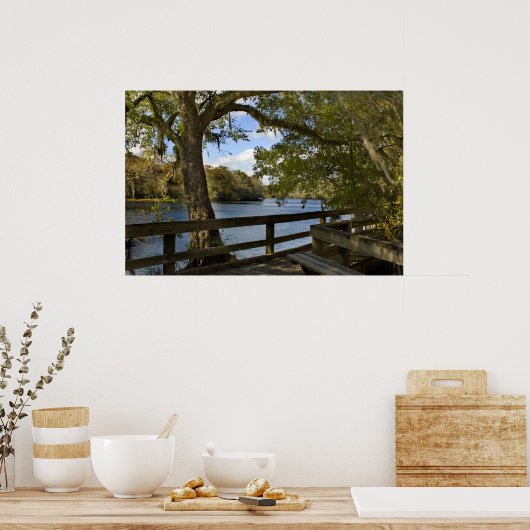 Druk van Suwannee River Boardwalk Poster (Keuken)