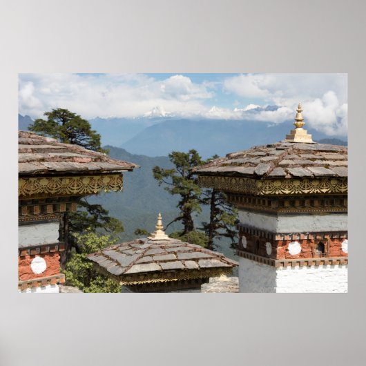 Druk Wangyal Chortens Poster (Voorkant)