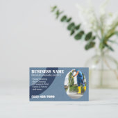 Druk Washuis Reinigingskracht Wassen Blauw Visitekaartje (Staand voorkant)