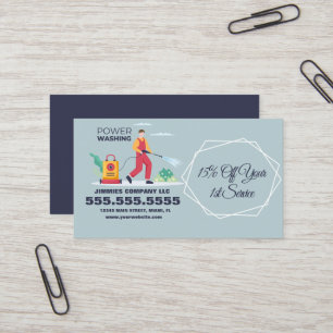 Druk waskracht bedrijf Illustrated Visitekaartje