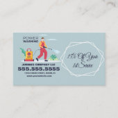Druk waskracht bedrijf Illustrated Visitekaartje (Voorkant)