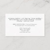 Druk Waskracht Wassen Huis Schoonmaken Modern Visitekaartje (Achterkant)