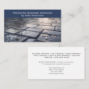 Druk Waskracht Wassen Huis Schoonmaken Modern Visitekaartje