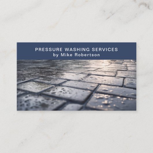 Druk Waskracht Wassen Huis Schoonmaken Modern Visitekaartje (Voorkant)