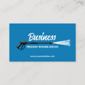 Druk Waskracht Wassen Minimale blauwe reiniging Visitekaartje (Voorkant)