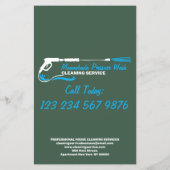 Druk Waskracht Wassen Professioneel groen Flyer (Achterkant)