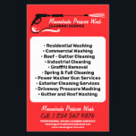 Druk Waskracht Wassen Professioneel rood Flyer<br><div class="desc">Druk Waskracht Wassen Professioneel rood</div>
