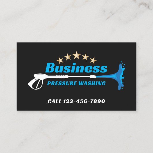 Druk Wasmachine Macht Wasmachine 5 Sterren Schoonm Visitekaartje (Voorkant)