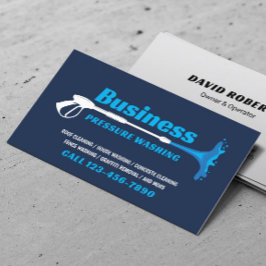 Druk Wasmachine Navy Cleaning Visitekaartje