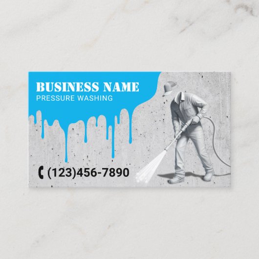 Druk wassen 3D Power Washer Huis schoonmaken Visitekaartje (Voorkant)