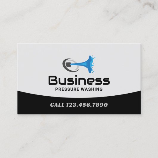 Druk Wassen Aangepaste Power Wash Logo Schoonmaak Visitekaartje (Voorkant)