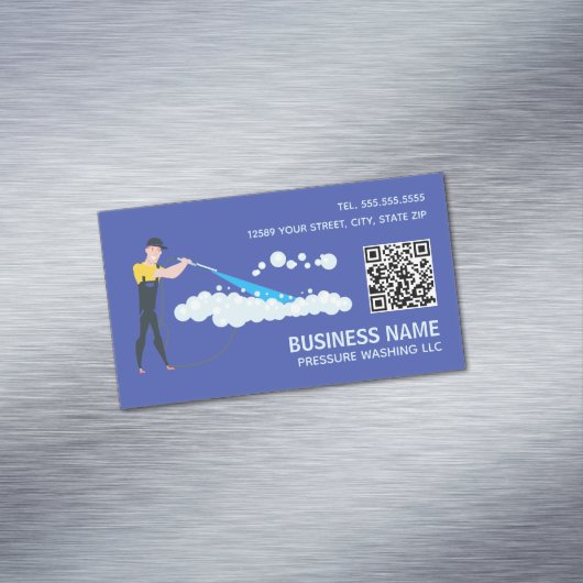 Druk Wassen Aangepaste QR Magnetisch Visitekaartje (Voorbeeld)