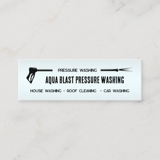 🌊 druk wassen aangepaste QR Mini Visitekaartje (Voorkant)