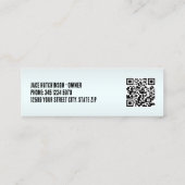 🌊 druk wassen aangepaste QR Mini Visitekaartje (Achterkant)