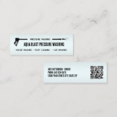 🌊 druk wassen aangepaste QR Mini Visitekaartje (Voorkant / Achterkant)