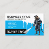 Druk wassen Beer Power Wash Cleaning Service Visitekaartje (Voorkant)