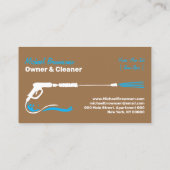 Druk wassen Bruin Power Wash REINIGEN Visitekaartje (Achterkant)