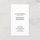 Druk wassen, gouden power wash Pistool Visitekaartje (Achterkant)