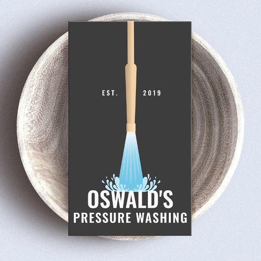 Druk wassen, gouden power wash Pistool Visitekaartje