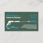 Druk wassen Groen Power Wash REINIGEN Visitekaartje (Achterkant)