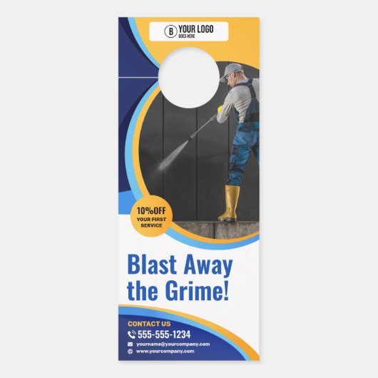 Druk Wassen Huis Raam Reiniging Power Wash Deurhanger (Voorkant)