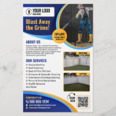 Druk Wassen Huis Raam Reiniging Power Wash Flyer (Voorkant)