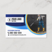 Druk Wassen Huis Raam Reiniging Power Wash Visitekaartje (Voorkant)