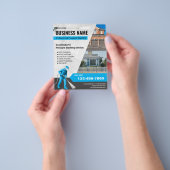 Druk wassen huis reiniging power wasmachine flyer (Hand)