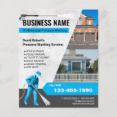 Druk wassen huis reiniging power wasmachine flyer (Voorkant)