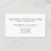 Druk wassen huis schoonmaken Power Wash Foto Visitekaartje (Achterkant)