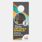 Druk wassen huis schoonmaken Power Wash Service Deurhanger (Voorkant)