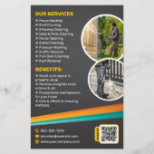 Druk wassen huis schoonmaken Power Wash Service Flyer (Achterkant)