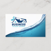 Druk Wassen Huis Wassen Macht Wassen Schoonmaken Visitekaartje (Voorkant)