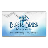 Druk wassen Logo | Zeepschuim Magnetisch Visitekaartje (Voorkant)