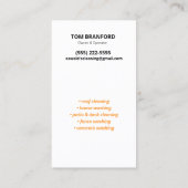 Druk Wassen Macht Patriottische Wassen Schoonmaken Visitekaartje (Achterkant)