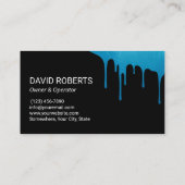 Druk Wassen Macht Wassen 3D Werknemer Schoonmaken Visitekaartje (Achterkant)