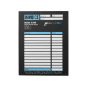 Druk wassen macht wassen ontvangstbewijs factuur notitieblok (Linkerzijde)