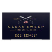 Druk Wassen Macht Wassen Patriottisch Bedrijf Magnetisch Visitekaartje (Voorkant)