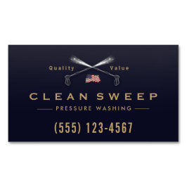 Druk Wassen Macht Wassen Patriottisch Bedrijf Magnetisch Visitekaartje