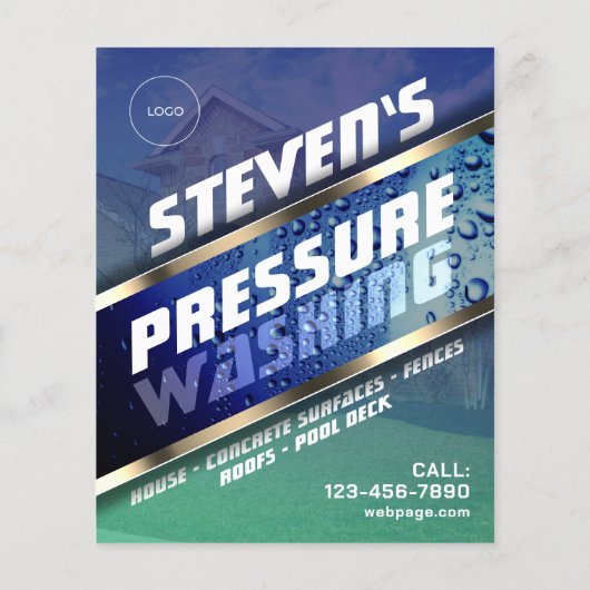 Druk wassen met Logo Flyer (Achterkant)