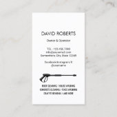 Druk wassen minimalistisch blauwe strepen reinigen visitekaartje (Achterkant)