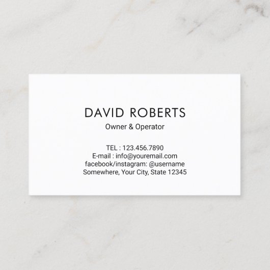 Druk Wassen Moderne Blauwe Strepen Schoonmaken Visitekaartje (Achterkant)