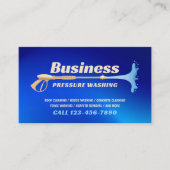 Druk wassen Moderne Blue Gold schoonmaak service Visitekaartje (Voorkant)