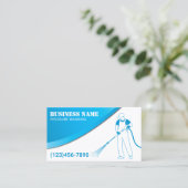 Druk wassen Moderne reiniging van blauw vermogen Visitekaartje (Staand voorkant)