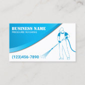 Druk wassen Moderne reiniging van blauw vermogen Visitekaartje (Voorkant)