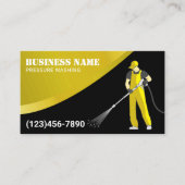 Druk wassen Moderne reiniging van geel vermogen Visitekaartje (Voorkant)