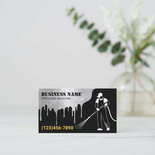 Druk wassen Moderne wasmachine Visitekaartje (Staand voorkant)