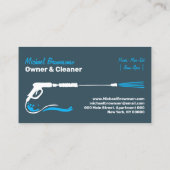 Druk wassen Navy Power Wash SCHOONMAKEN Visitekaartje (Achterkant)